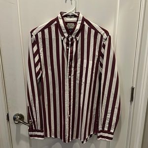 J Crew vertical striped button down shirt